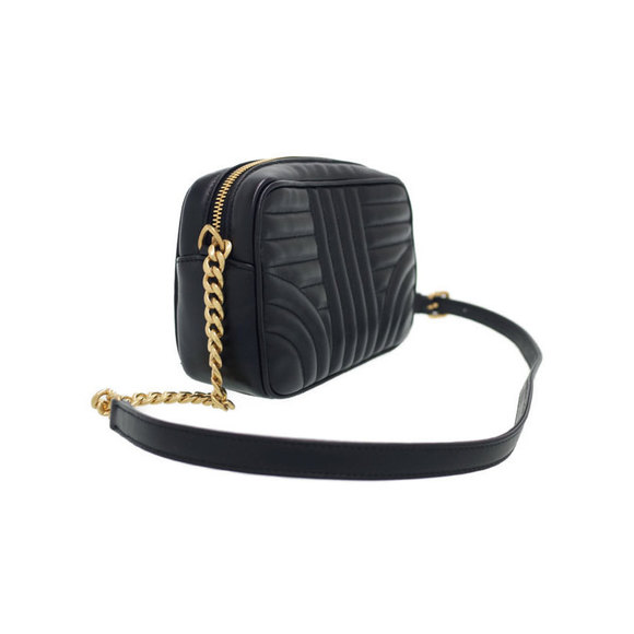 Prada Black Leather Mini Chain Shoulder Bag - Picture 2 of 9